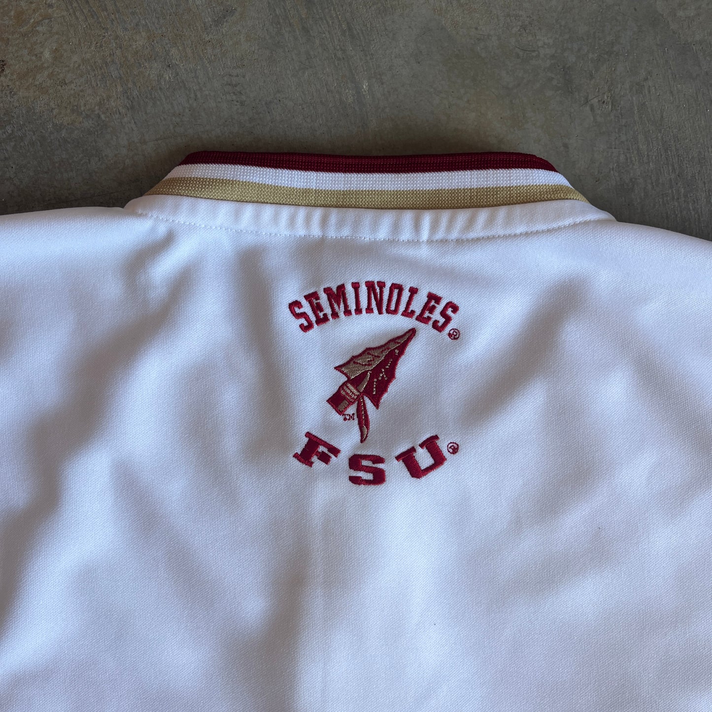 Colosseum Seminole White Baseball Jersey