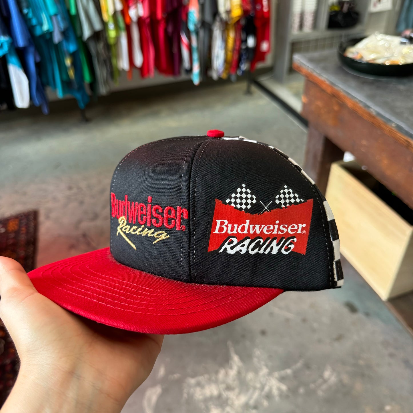 Budweiser Checkered Racing Hat