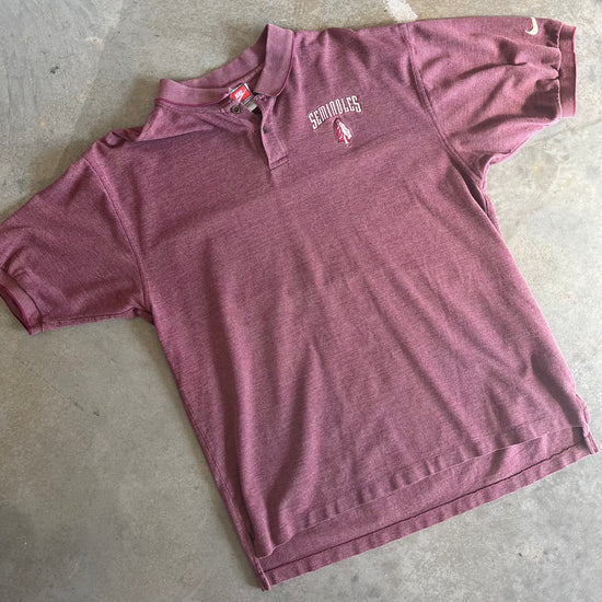 FSU Faded Garnet Nike Polo - L