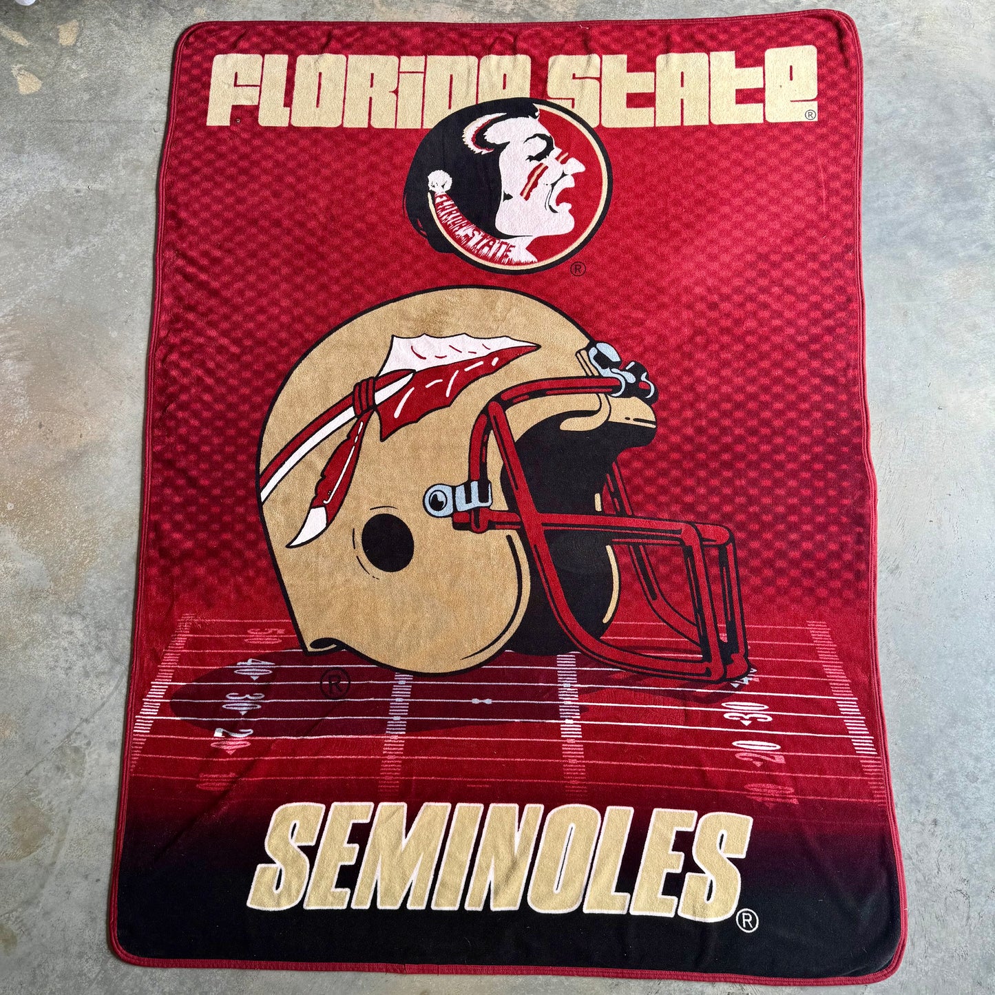 FSU Seminoles Helmet Soft Blanket