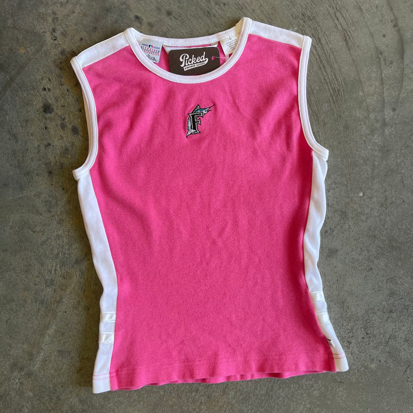 Pink Florida Marlins Wide Tank Top