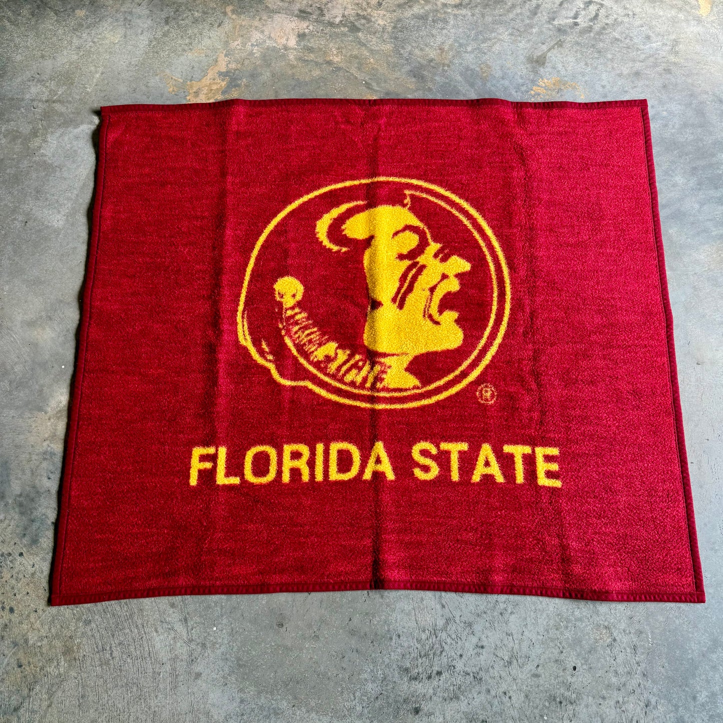 Florida State Old Logo Wool Blanket