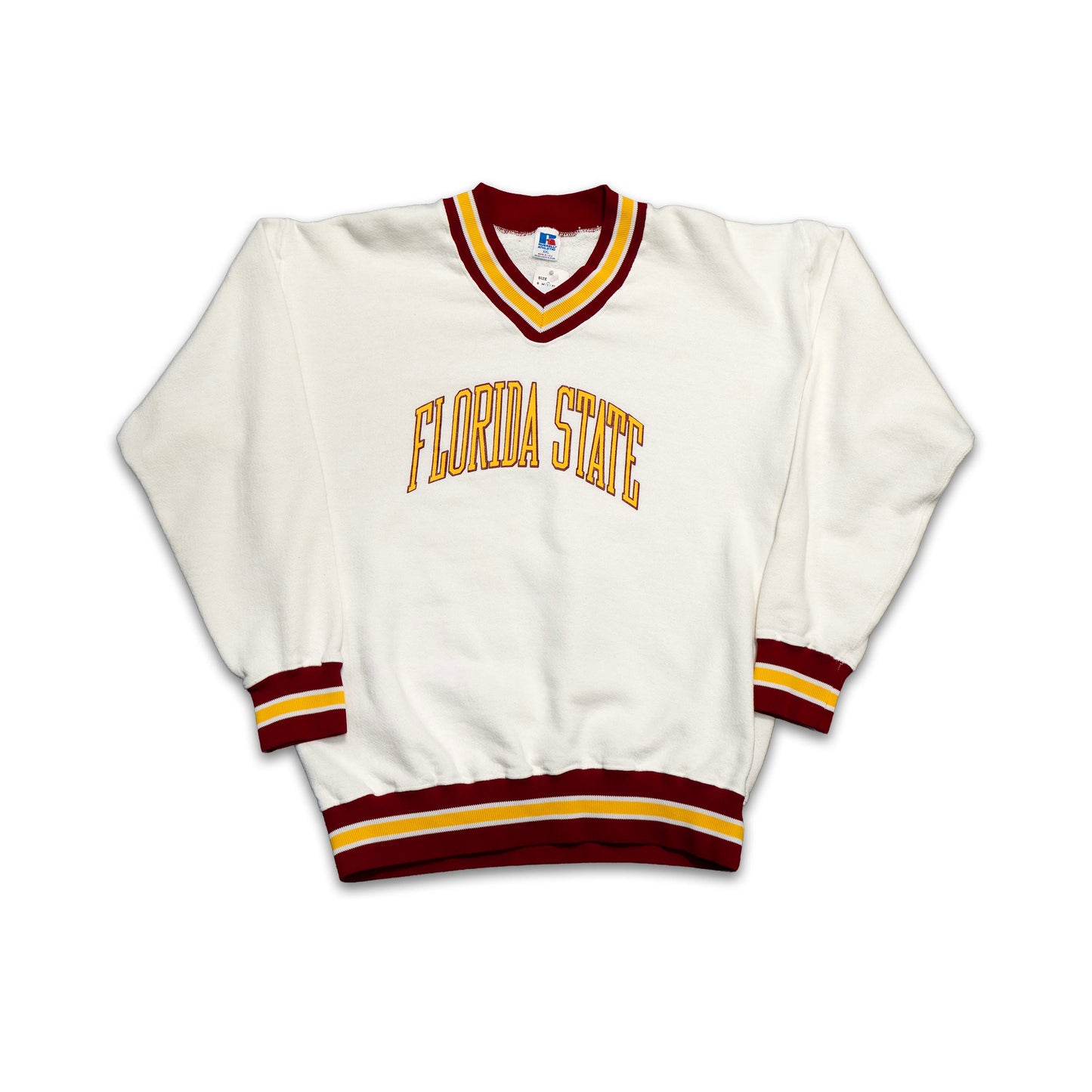 FSU White Russell Atheltic Varsity Sweatshirt