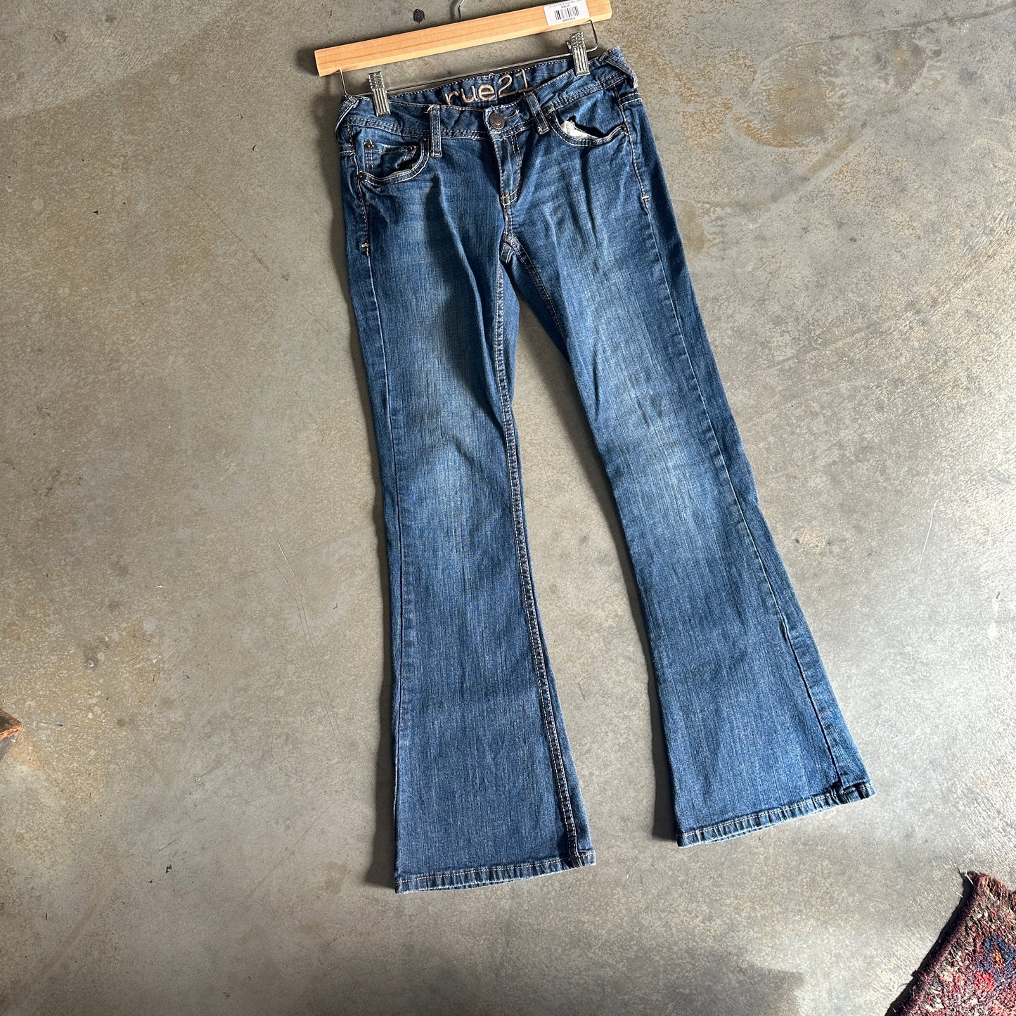 Y2K Rue 21 Stitched Pocket Jeans - 24x29