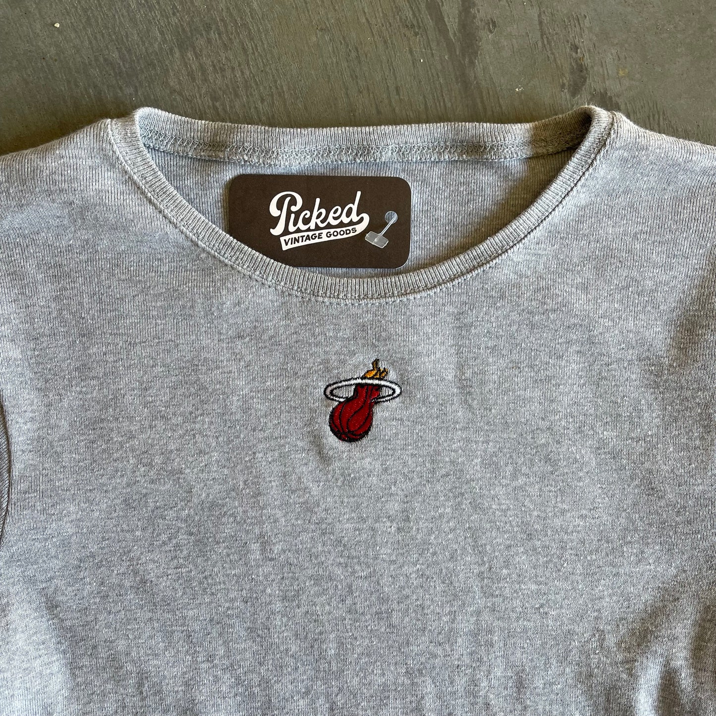 Grey Miami Heat Women's LS Shirt