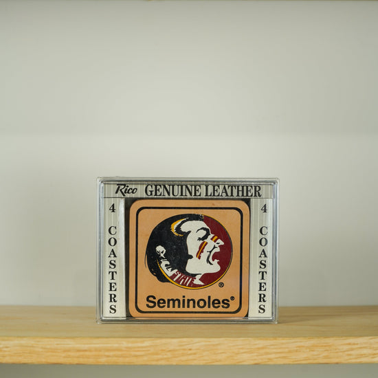 Set of 4 Leather Coasters
