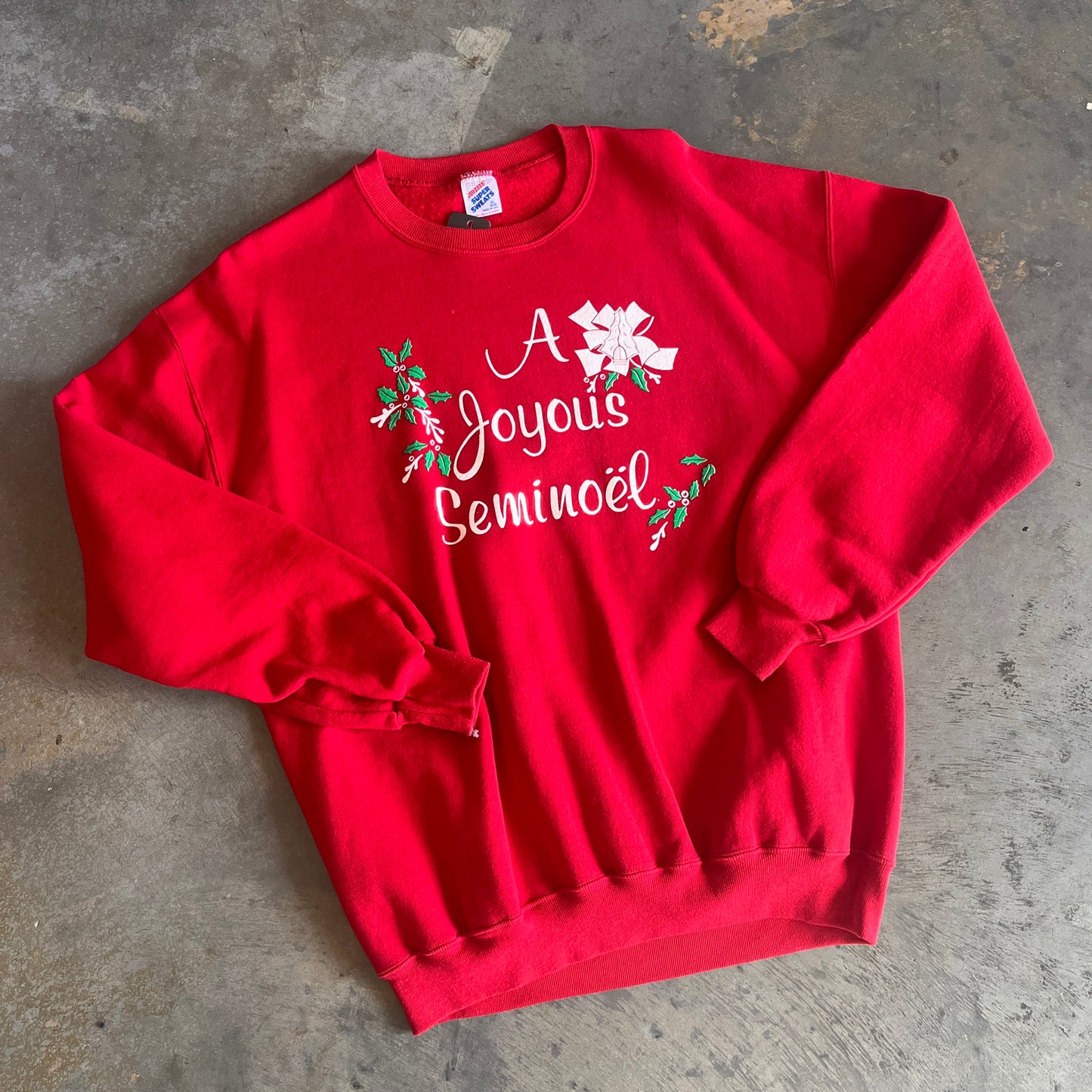 FSU Christmas A Joyous Seminoel Sweatshirt - Large