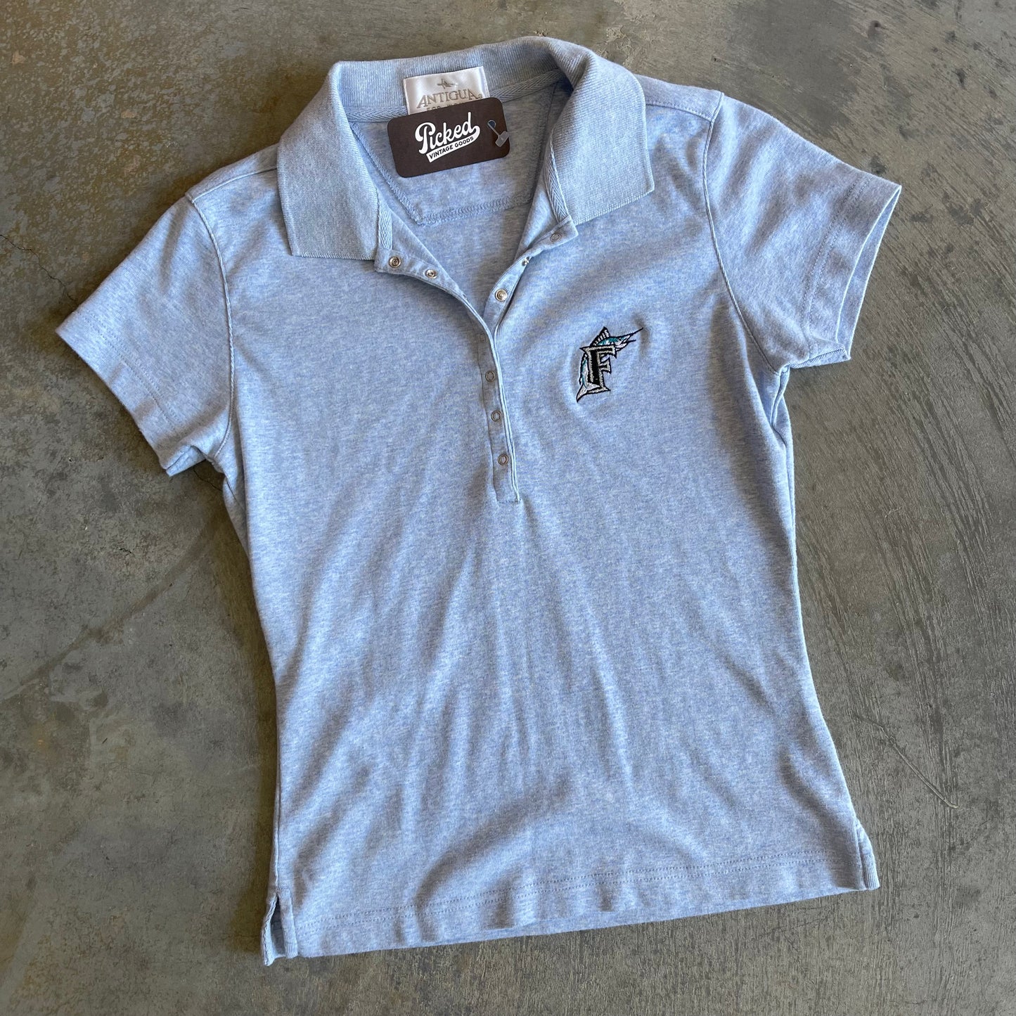 Blue Florida Marlins Women's Polo
