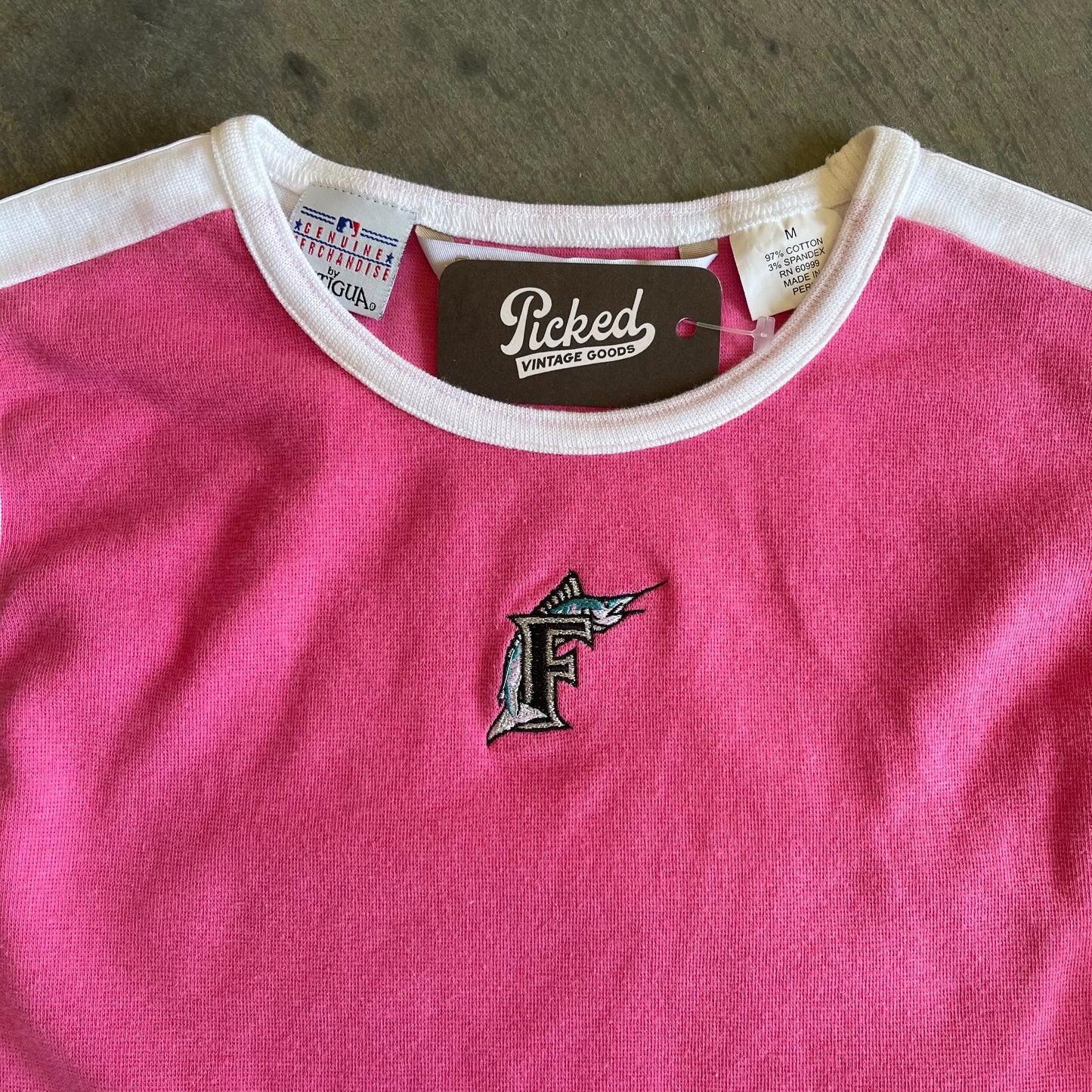 Pink Florida Marlins Wide Tank Top