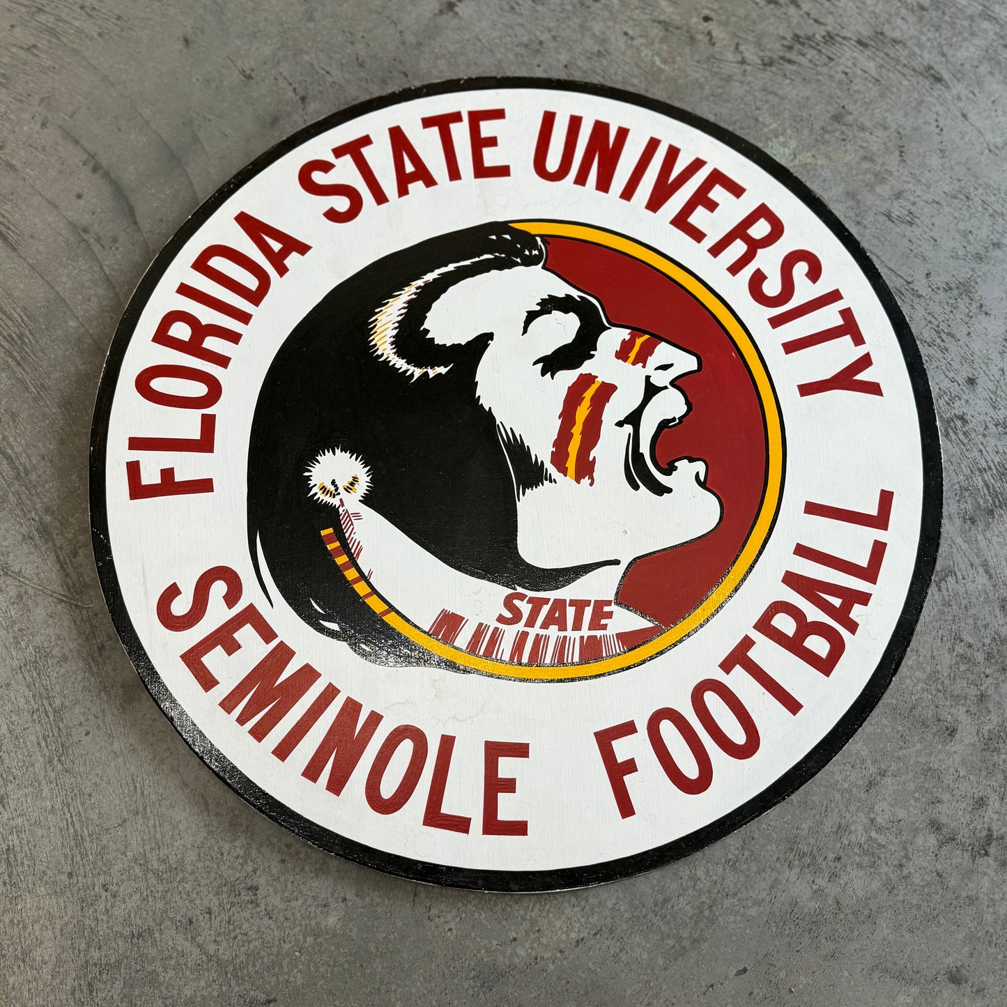 Florida State Seminole Football Wood Sign