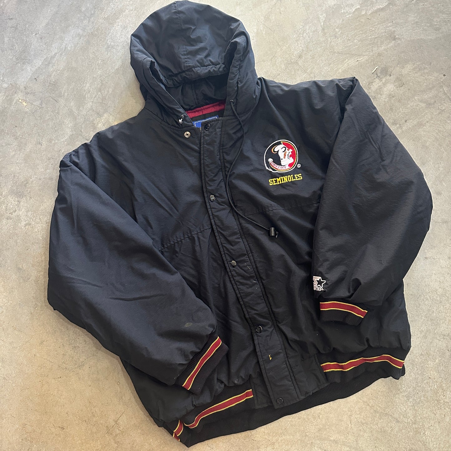 Black Starter Puffer Jacket