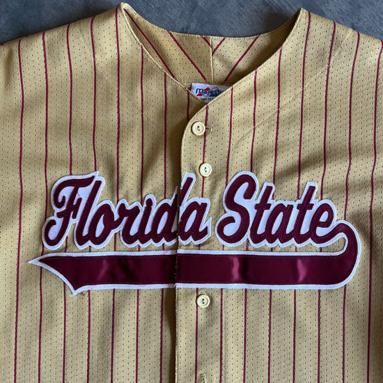 Gold FSU Majestic Baseball Jersey - XL