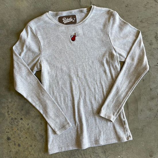 Grey Miami Heat Women's LS Shirt