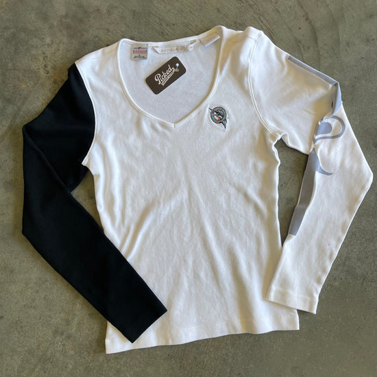 White Florida Marlins Women's LS Shirt