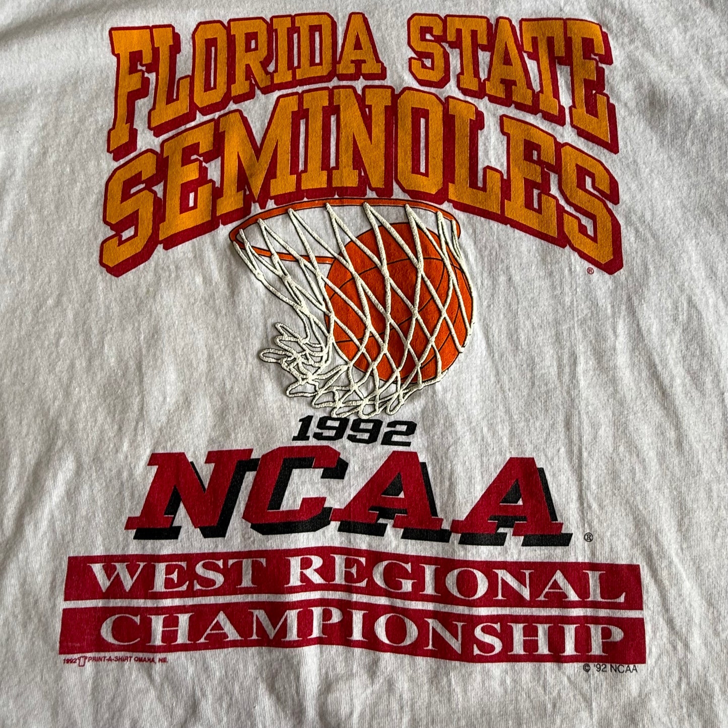 1992 FSU West Regional Championship Shirt (As-Is)