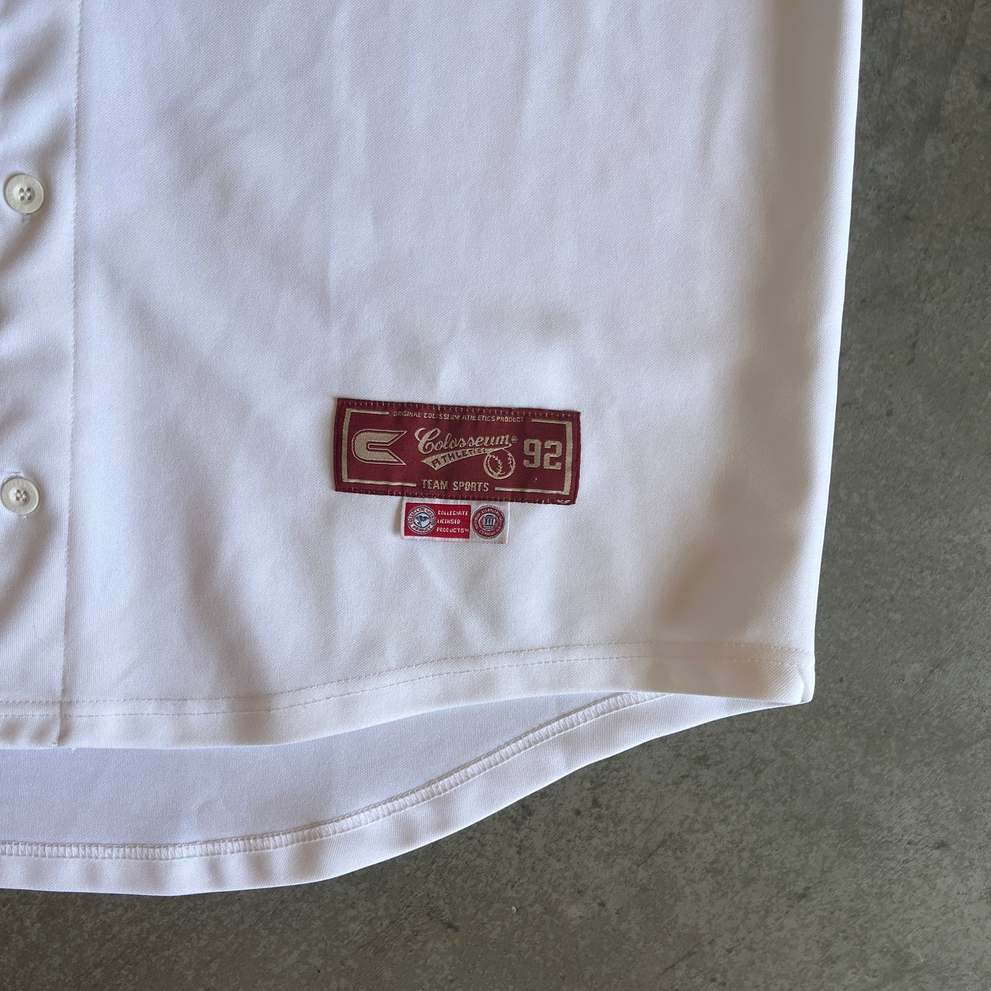 Colosseum Seminole White Baseball Jersey