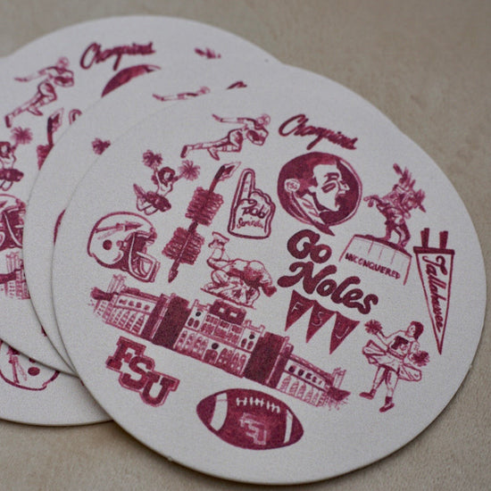 FSU Vintage Gameday Tailgate Coasters (AXN)