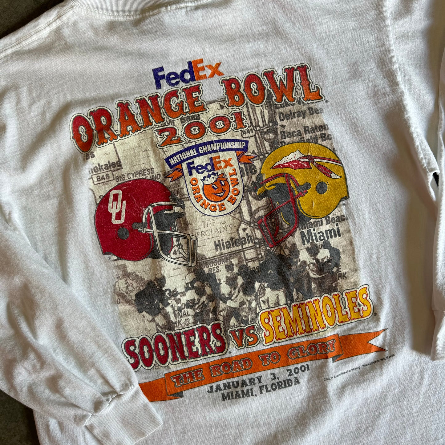 2001 Orange Bowl FSU vs. OU Long Sleeve