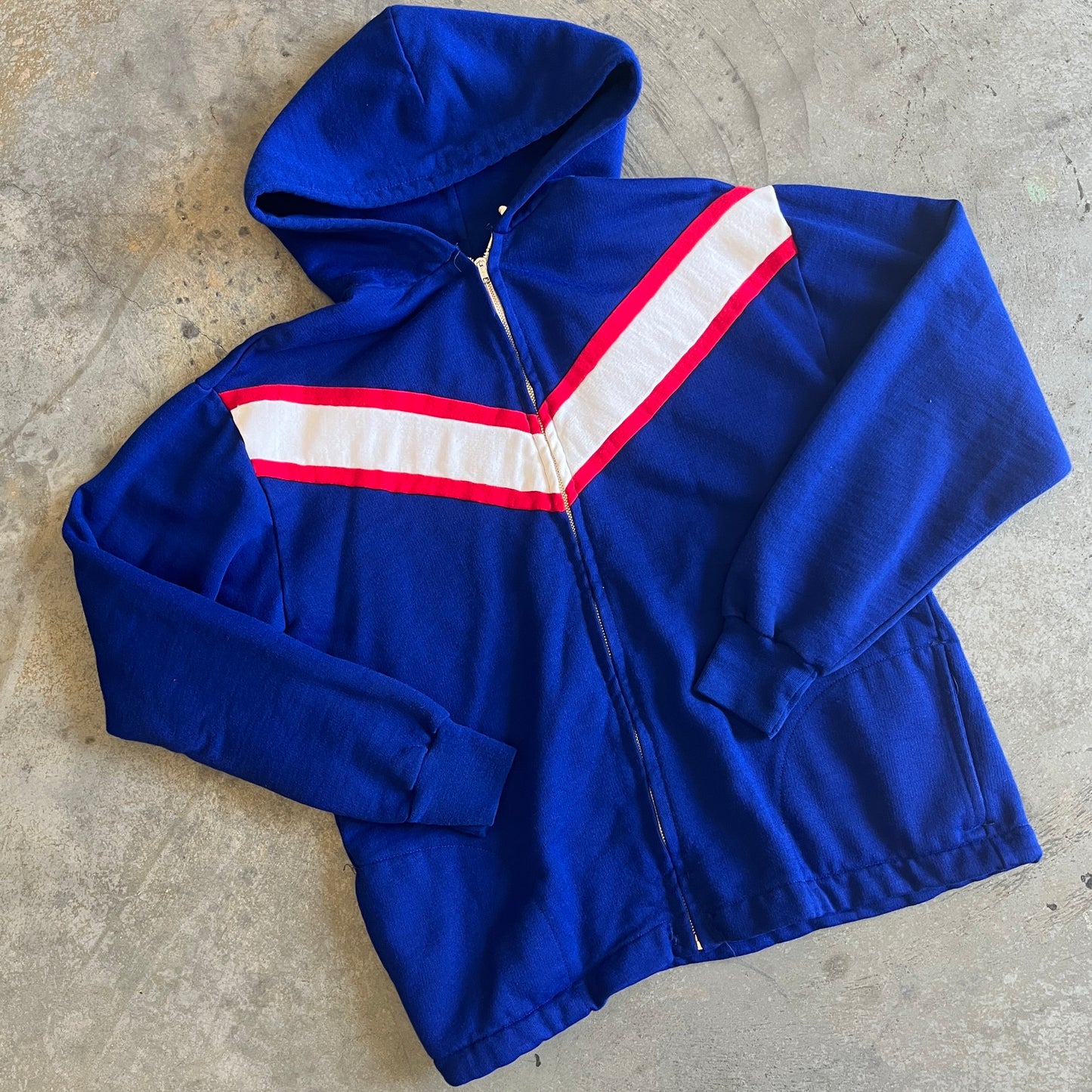 Red, White, and Blue Zip Up Hoodie