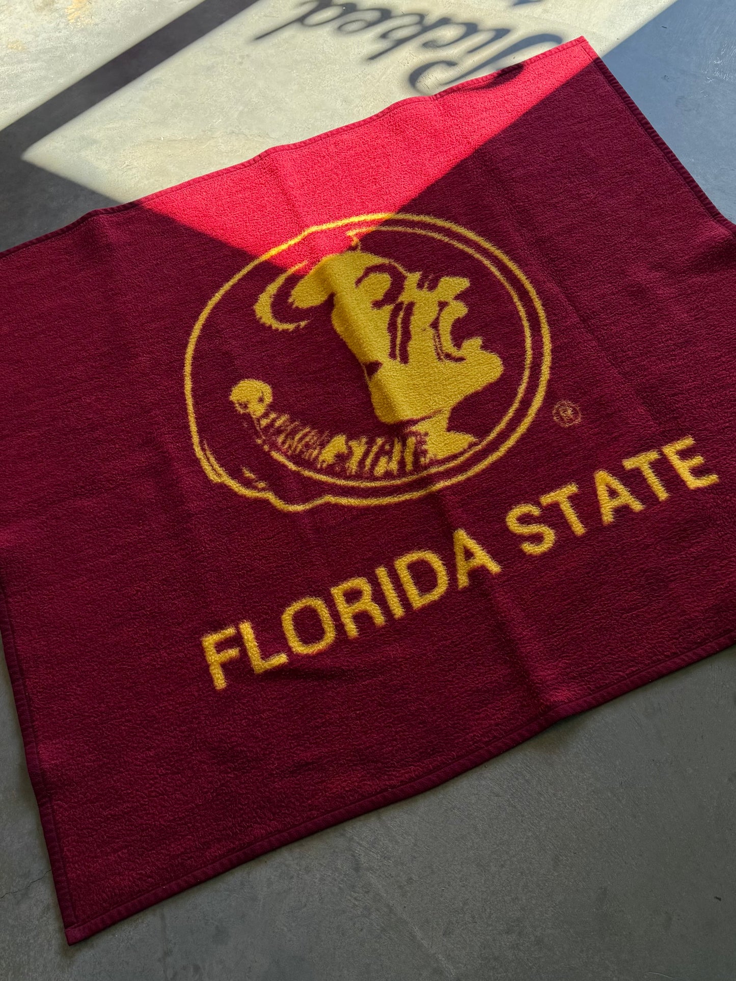 Florida State Old Logo Wool Blanket