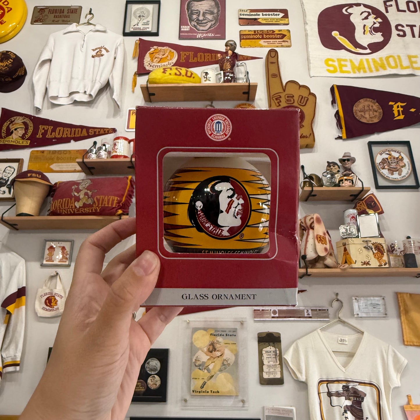 Seminoles Old Logo "Shockwave" Ornament