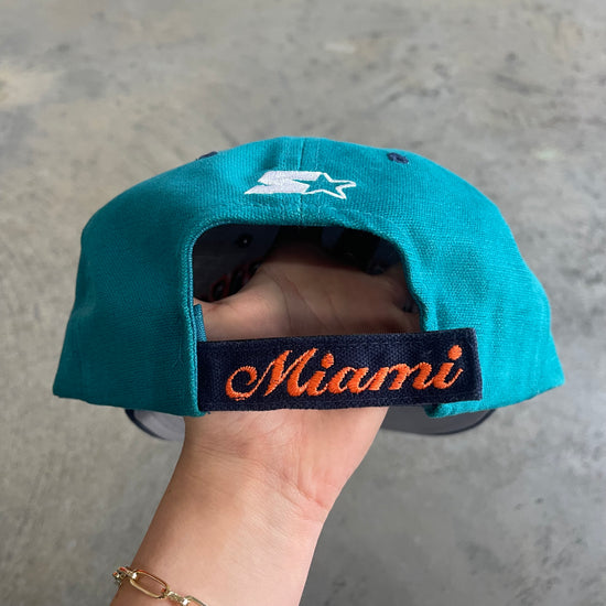 Dolphins Navy Brim Starter Hat