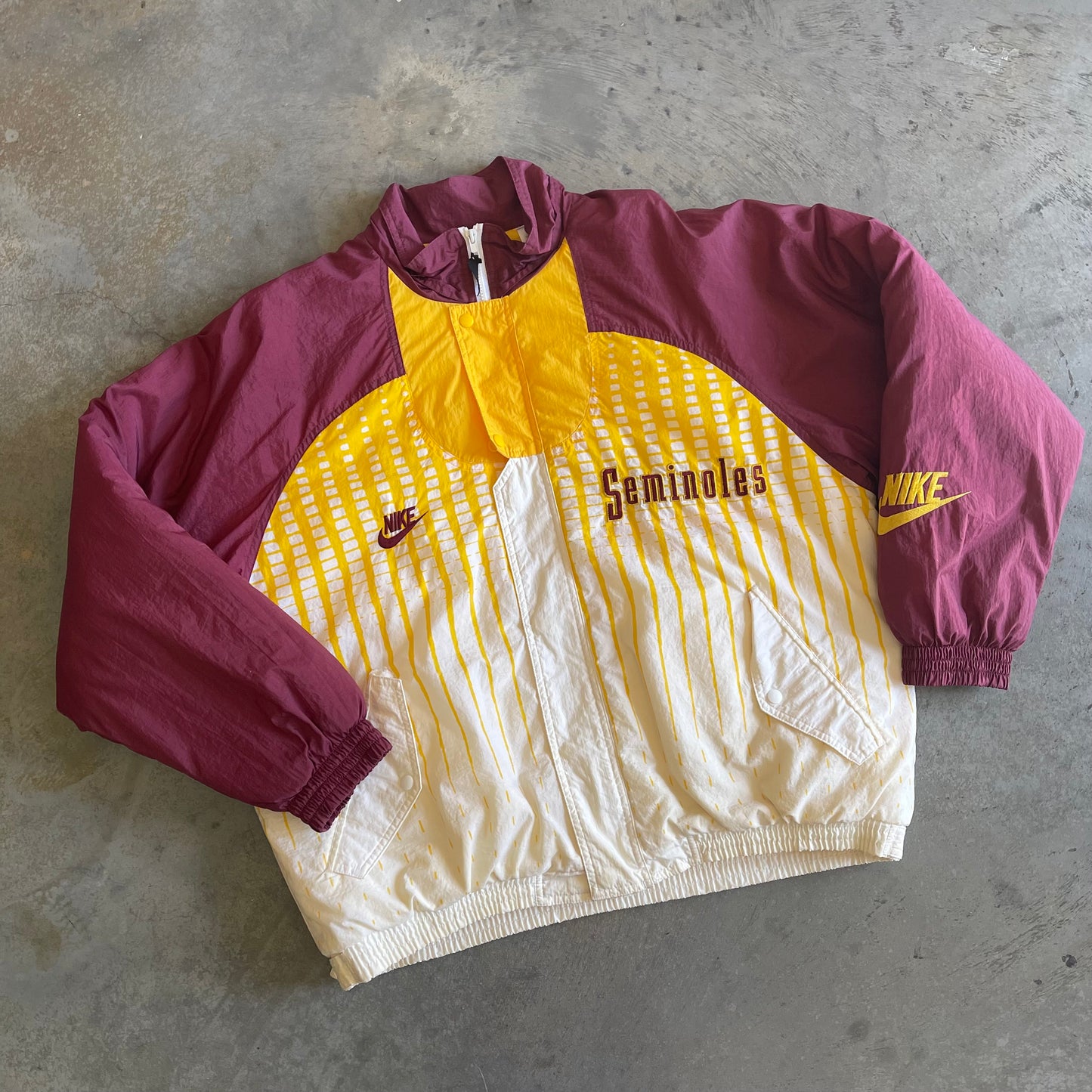 FSU White Nike Tribal Puffer Jacket