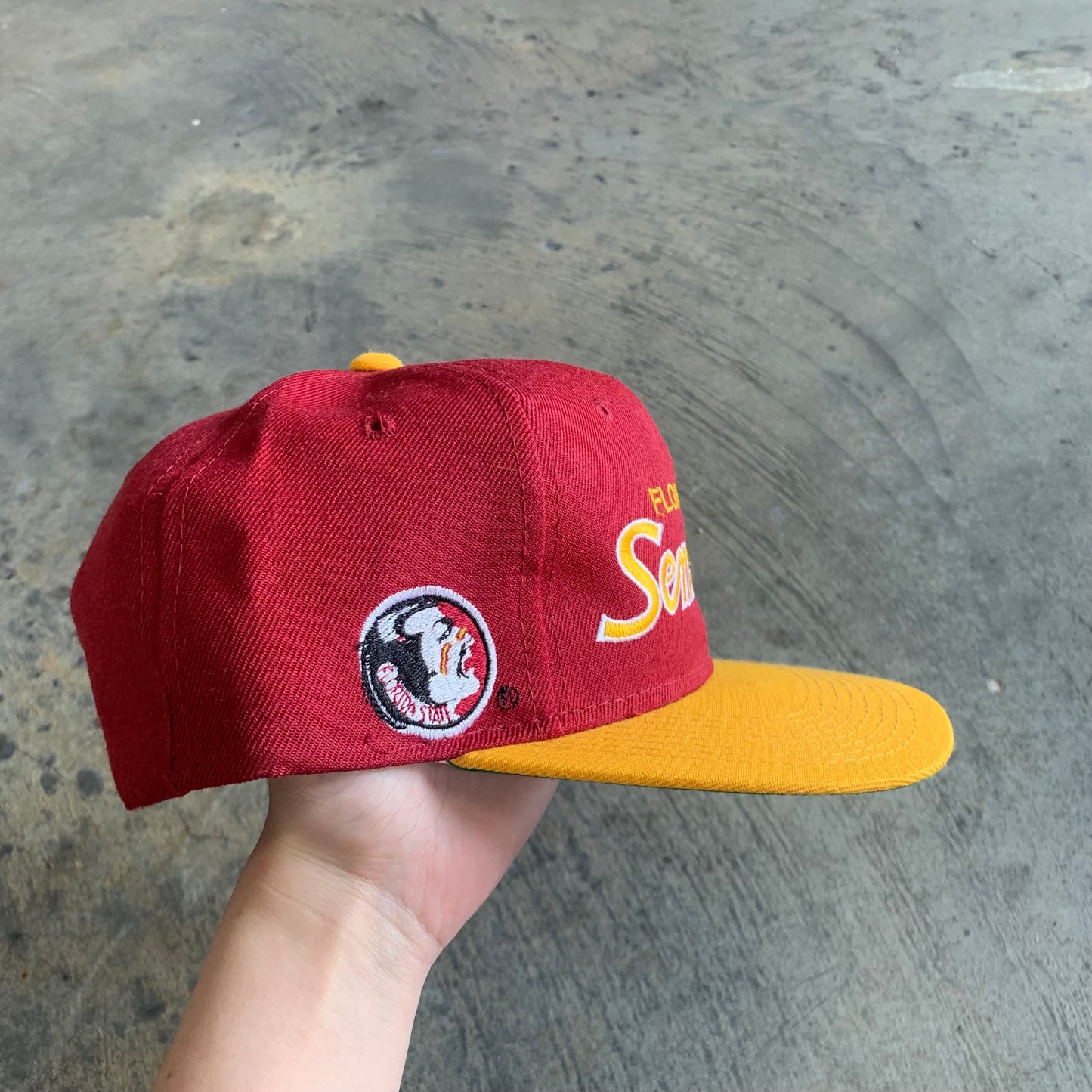 FSU Sports Specialties Double Line Script Hat (Garnet Dome)