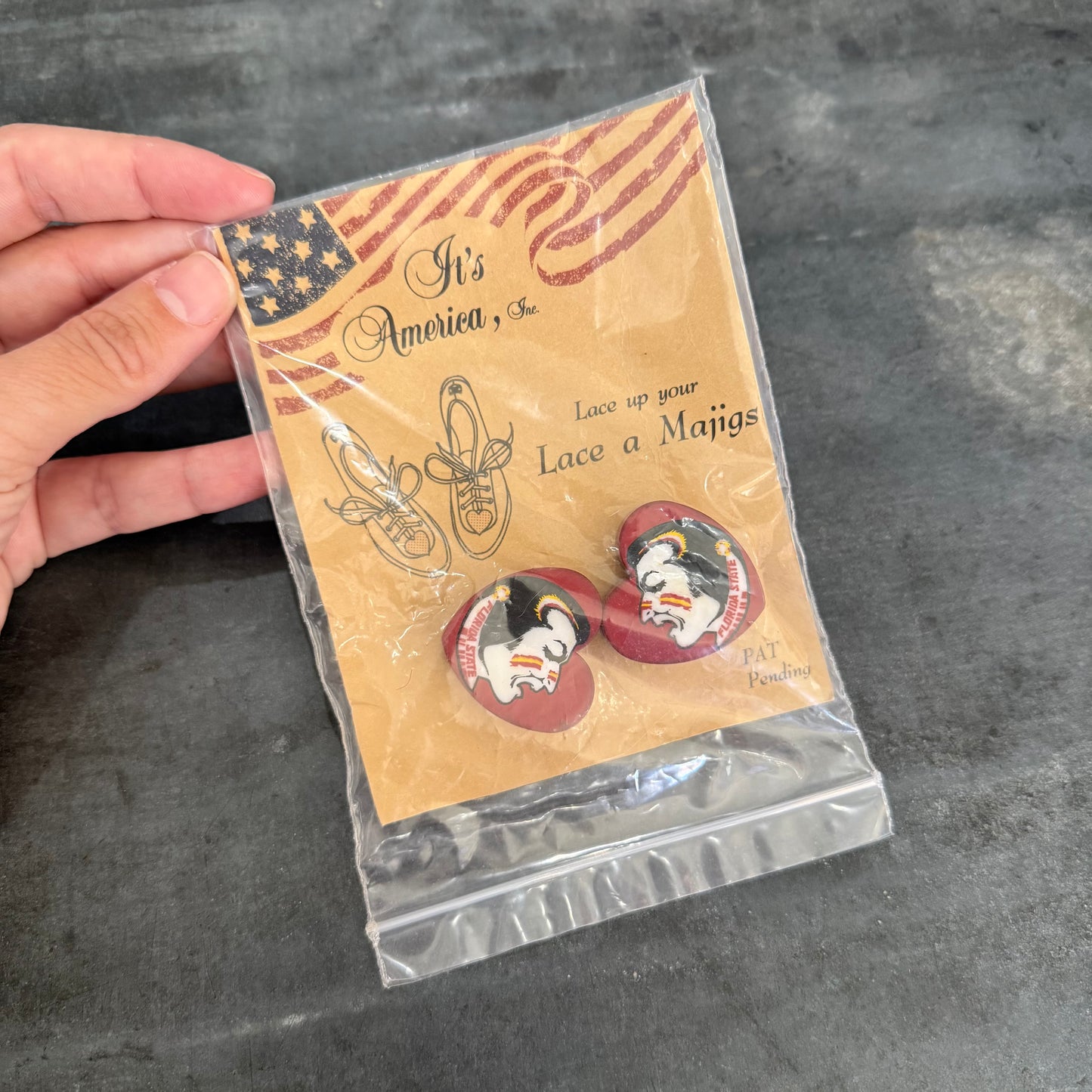 FSU Old Logo Shoe Lace Charm