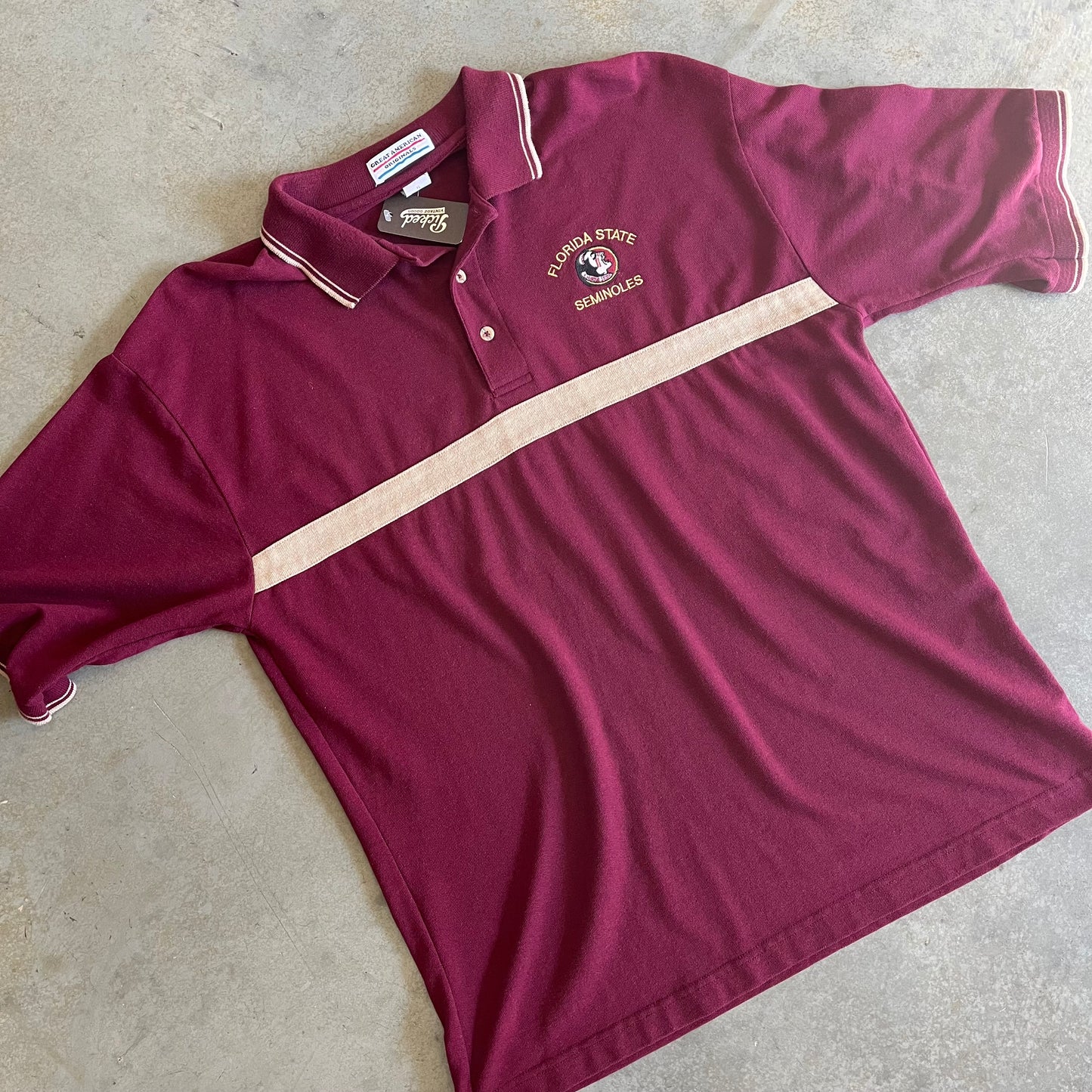 FSU Gold Stripe Polo