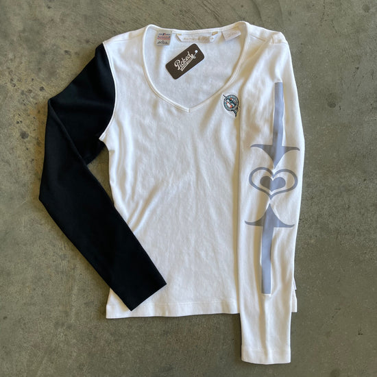White Florida Marlins Women's LS Shirt