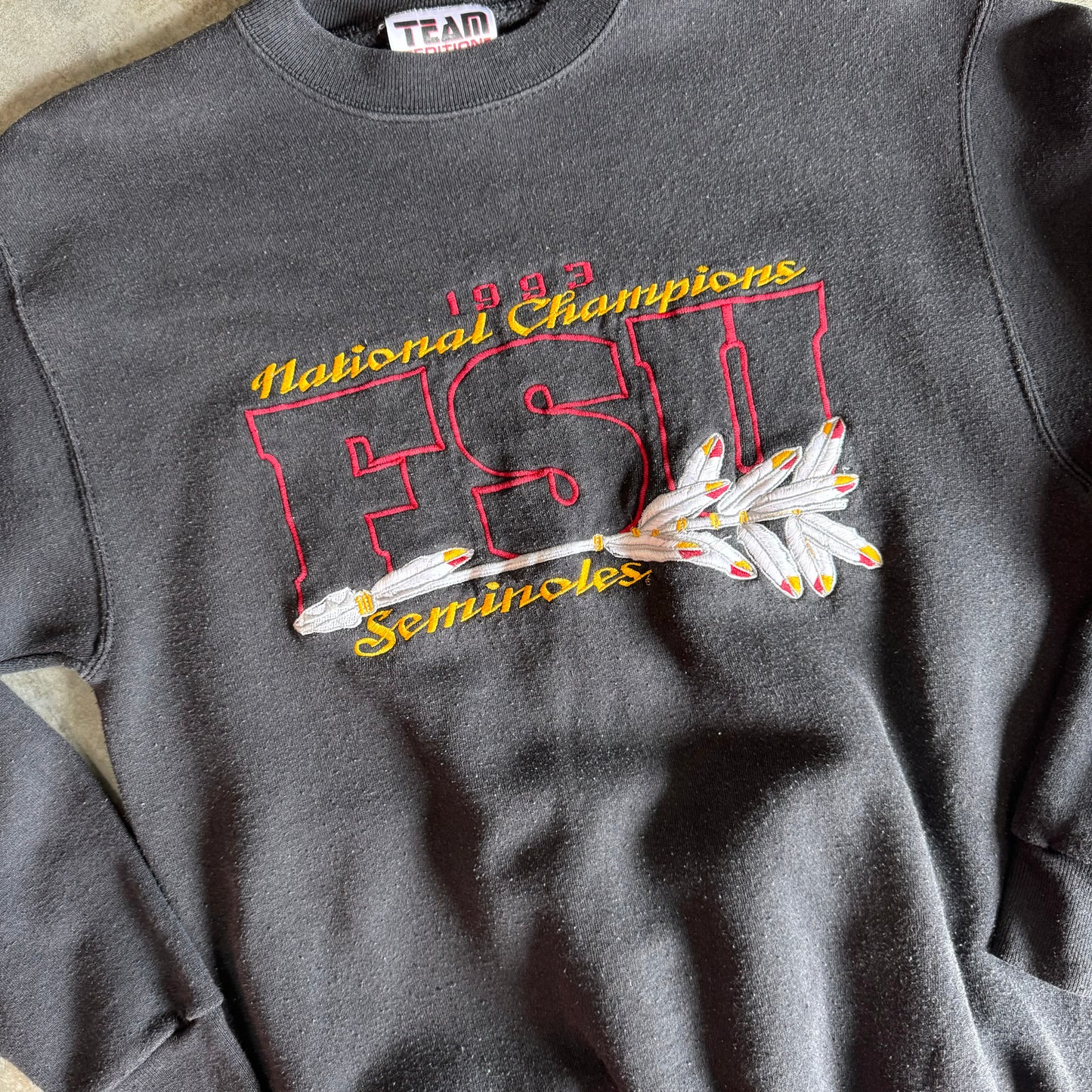 Black FSU 1993 National Champs Sweatshirt