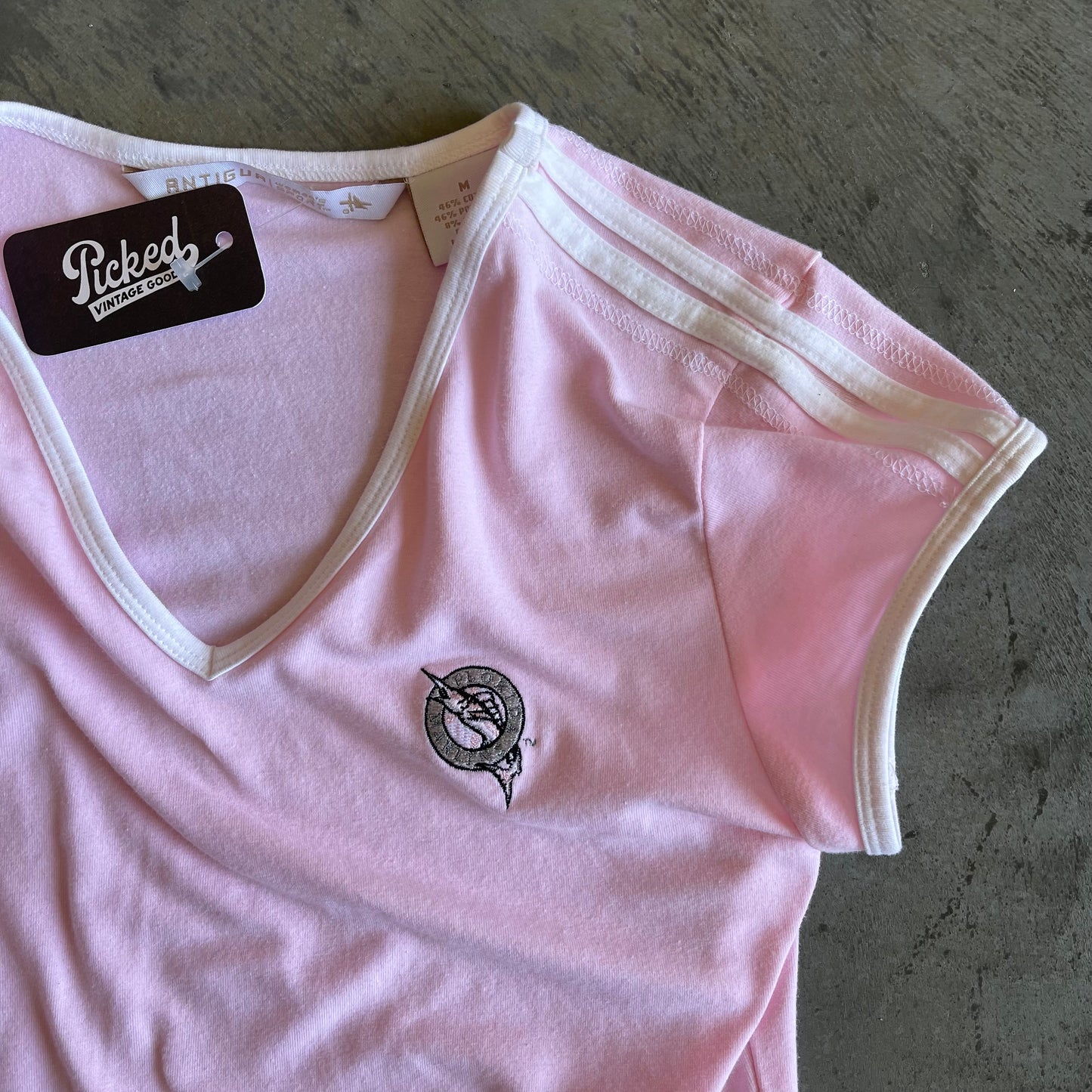 Baby Pink Florida Marlins Cap Sleeve Shirt