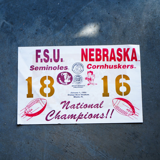 1993 Championship FSU vs. Nebraska Score Card