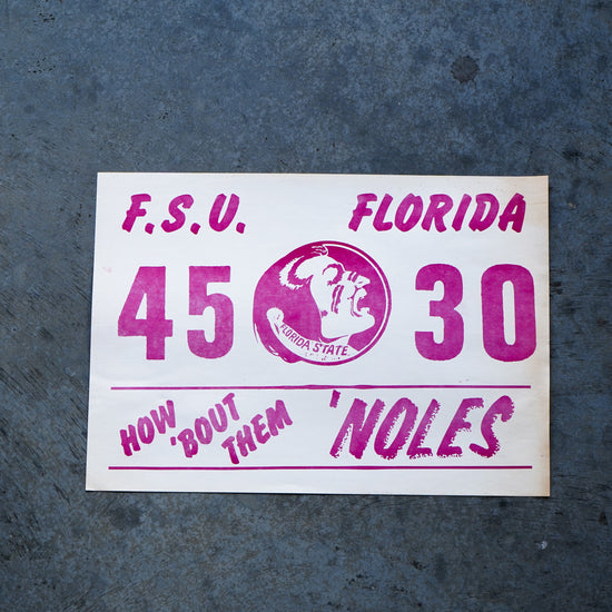 1990 FSU vs. UF Score Card