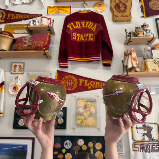 Set of 2 FSU Helmet Can Holder/Mugs