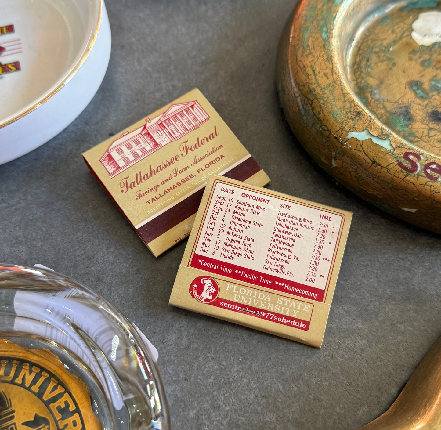 FSU 1977 Season - Tallahassee Federal Matchbooks