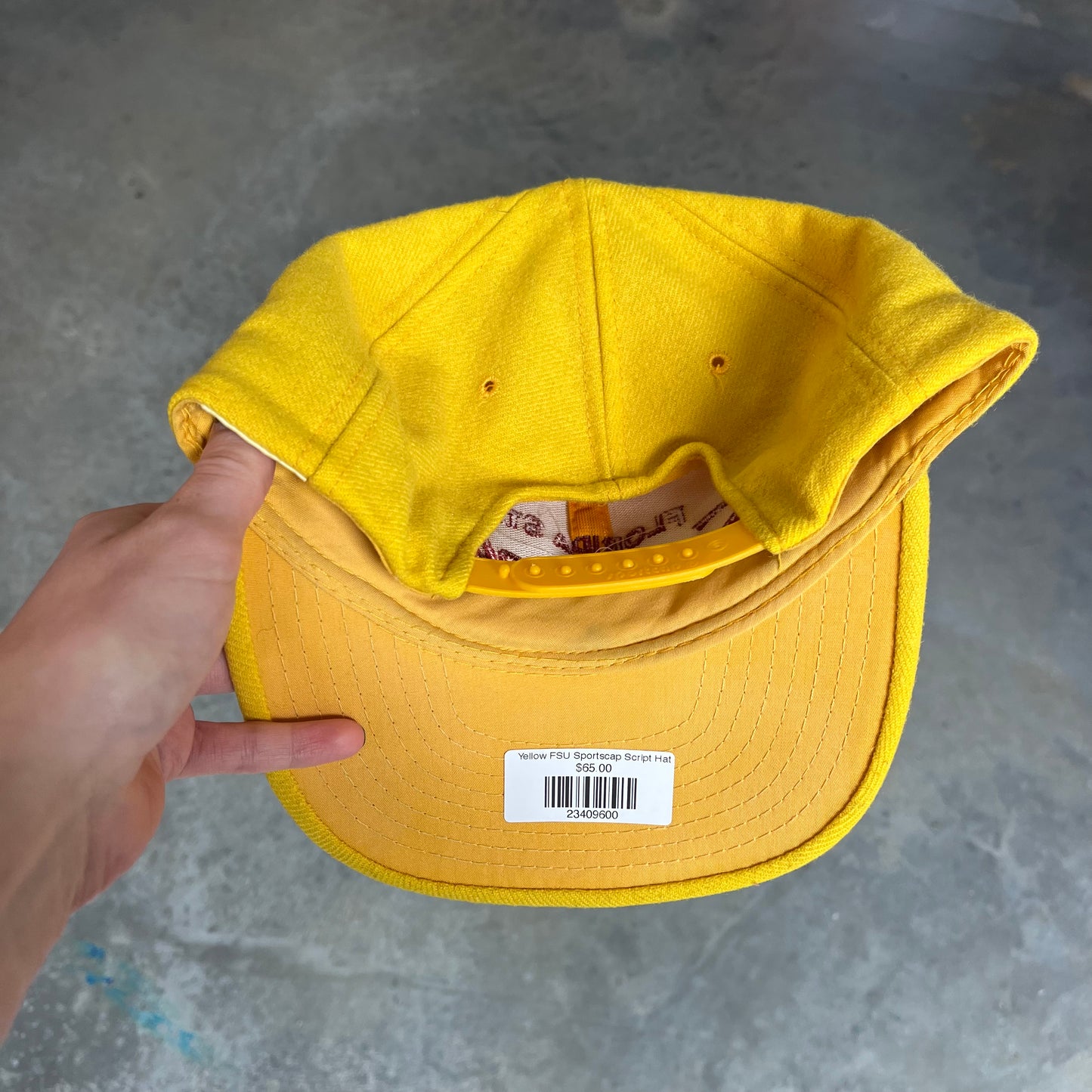 Yellow FSU Sportscap Script Hat