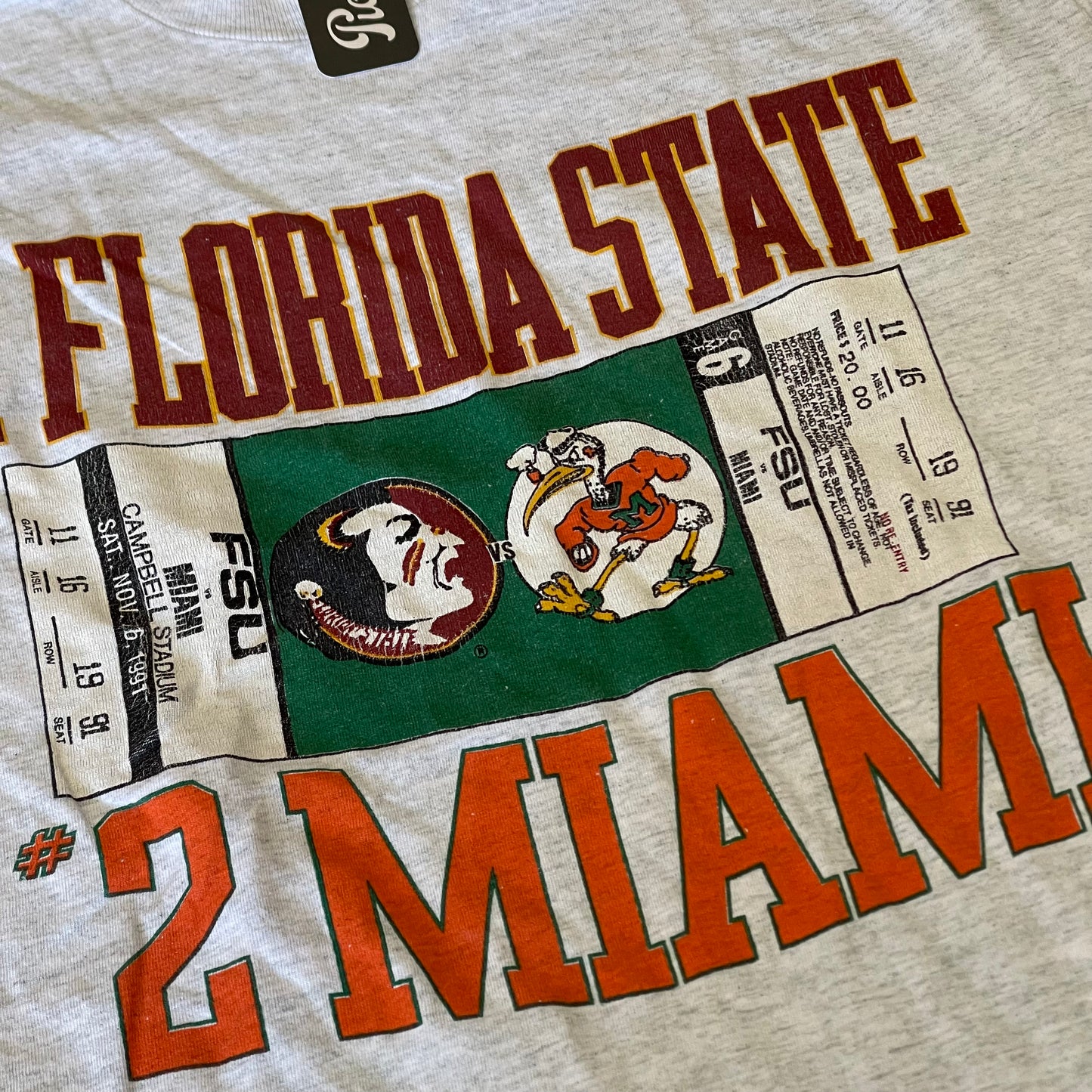 FSU vs. Miami Ticket Shirt