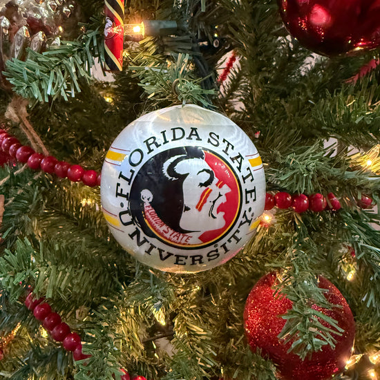 Florida State University White Ornament