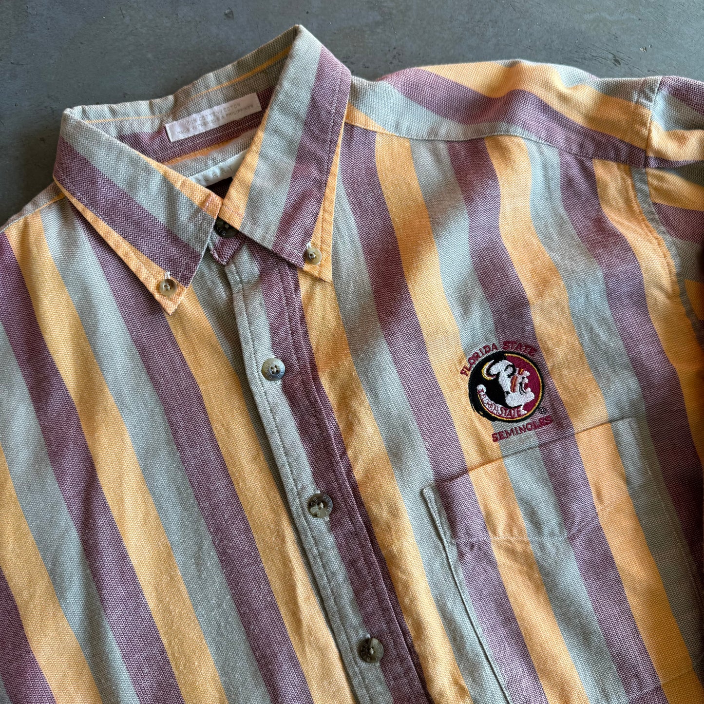 Florida State Seminoles Striped Button Down - L