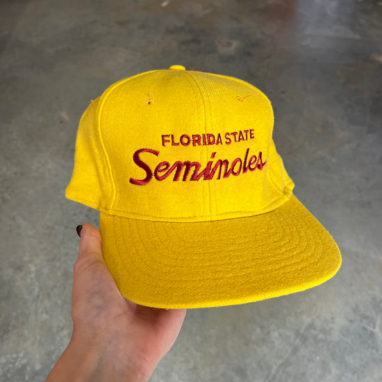 Yellow FSU Sportscap Script Hat