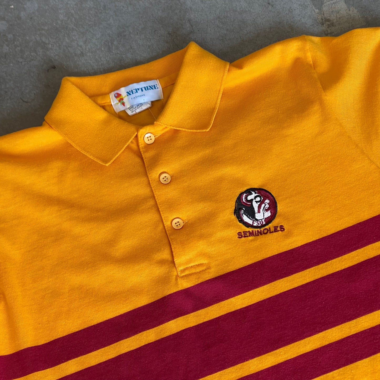 Seminoles Garnet Stripes Neptune Polo