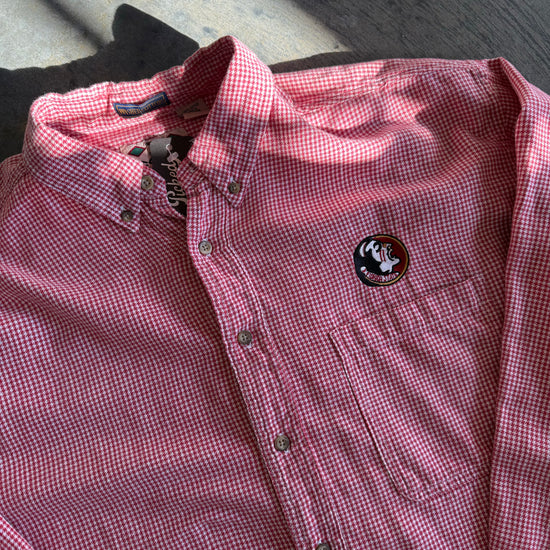 FSU Plaid Button Down Shirt