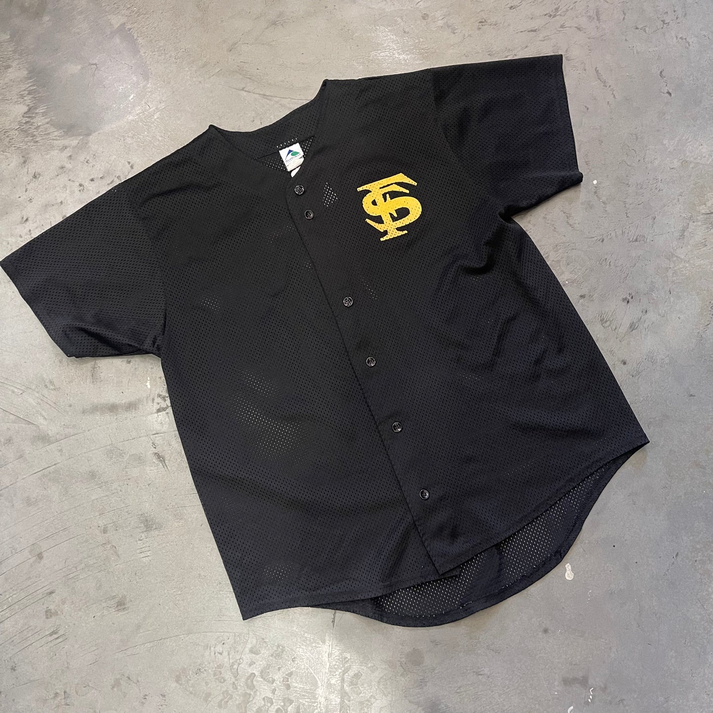 FSU "FS" Black Baseball Jersey