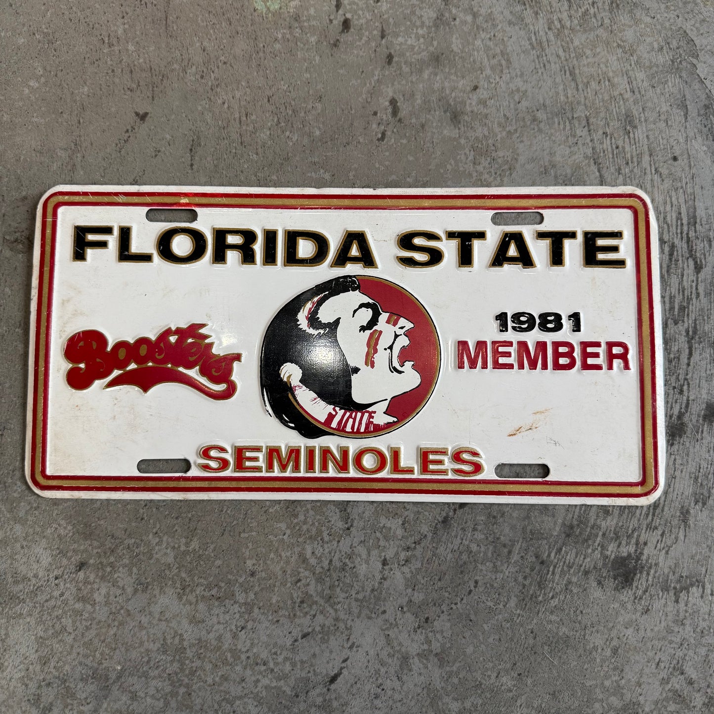 FSU 1981 Booster License Plate