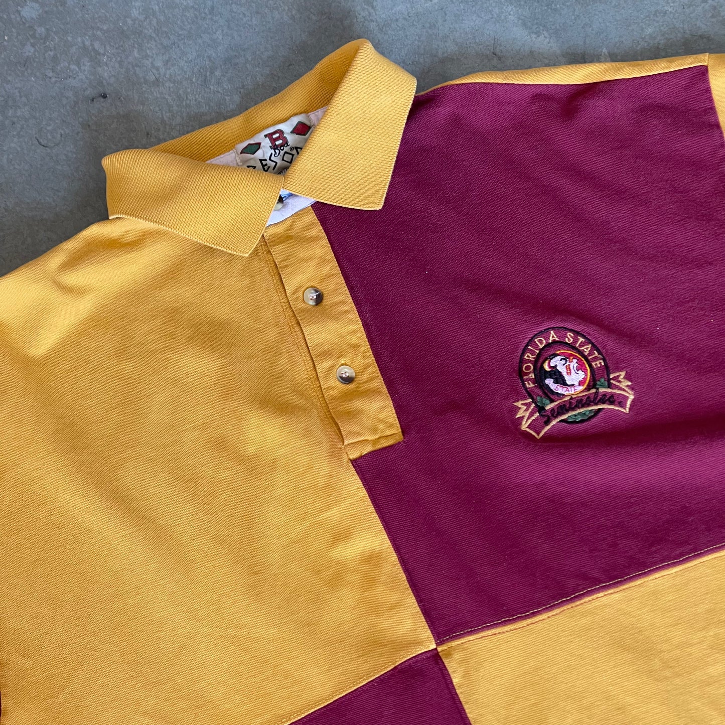 Florida State Seminoles Embroidered Block Color Polo