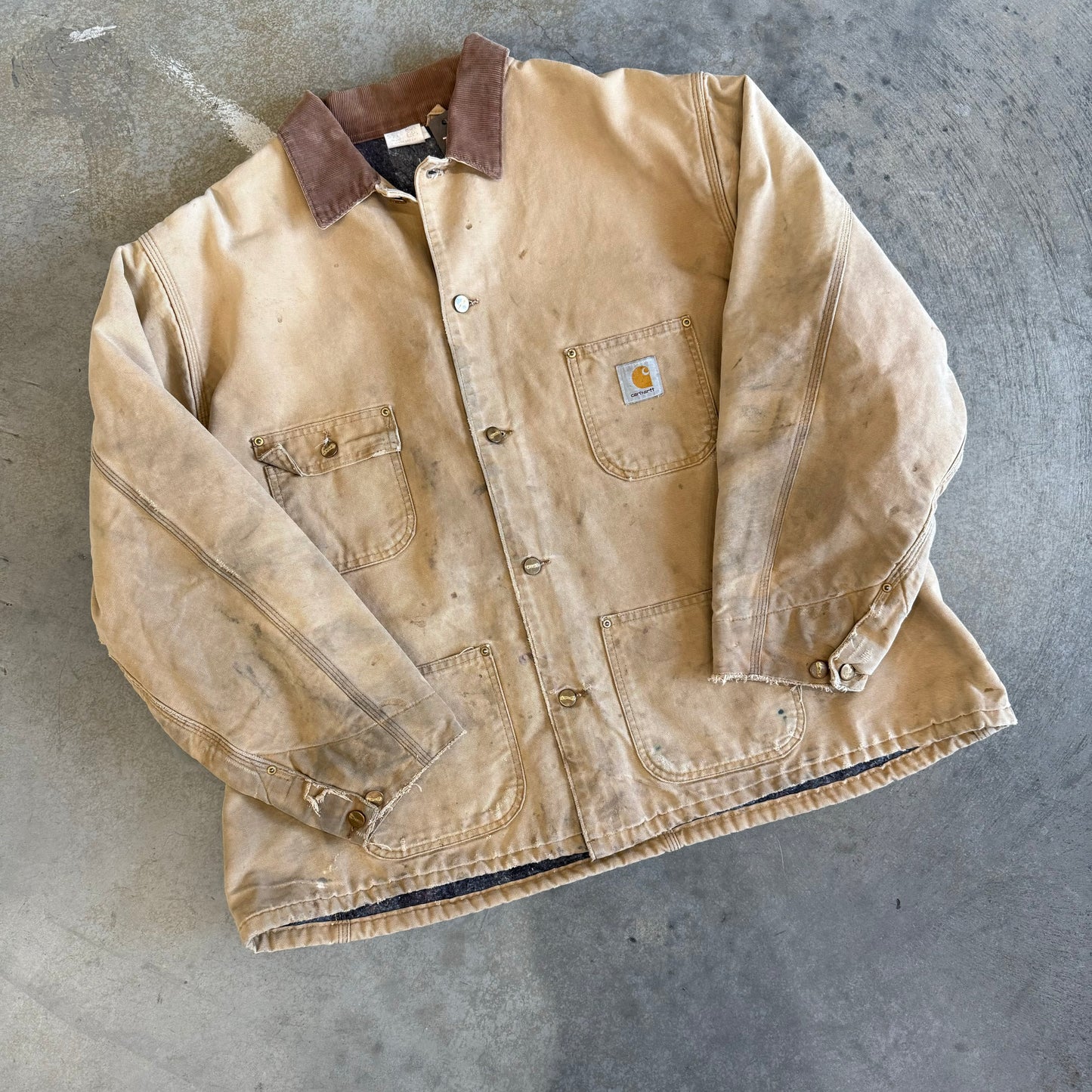 Worn Tan Carhartt Jacket