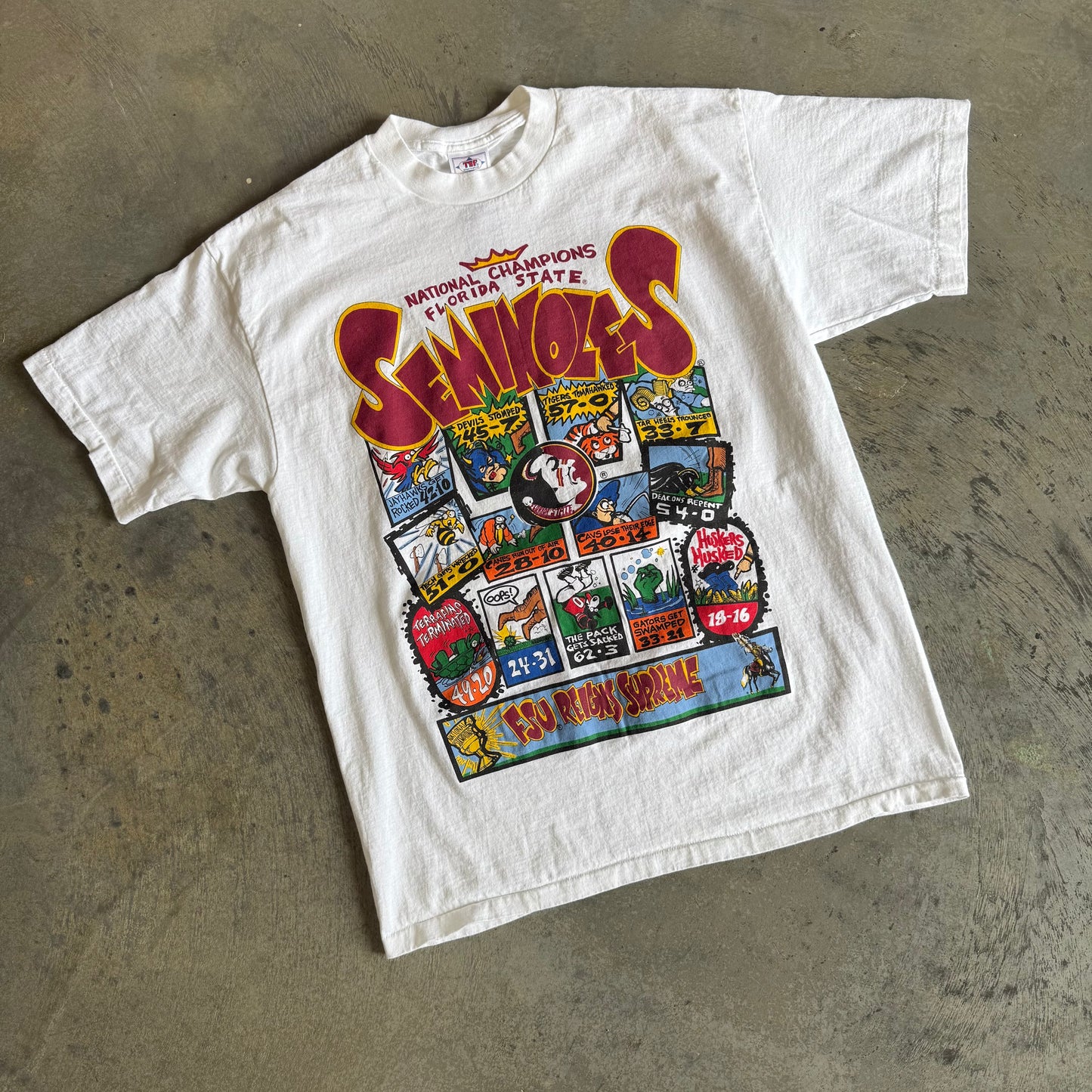 1993 National Champs Comic Strip Shirt