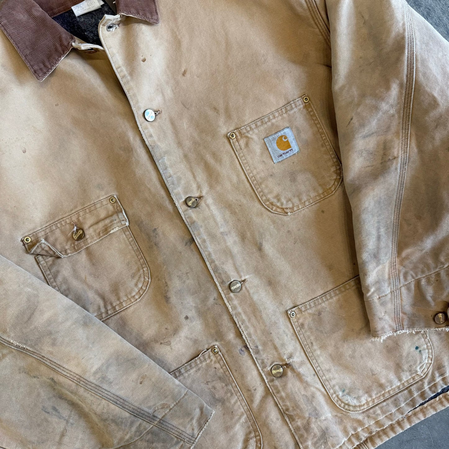 Worn Tan Carhartt Jacket